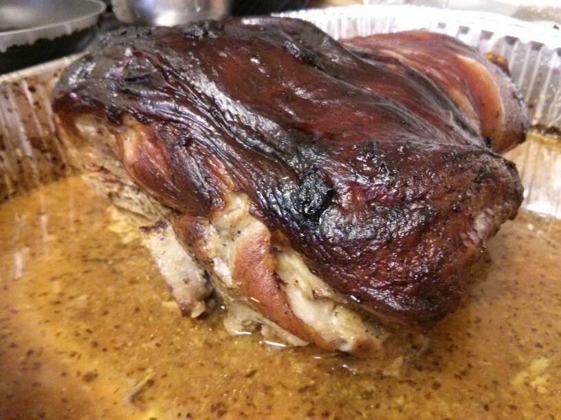 Puerco Asado (Cuban-style Oven Roasted Pork) resting
