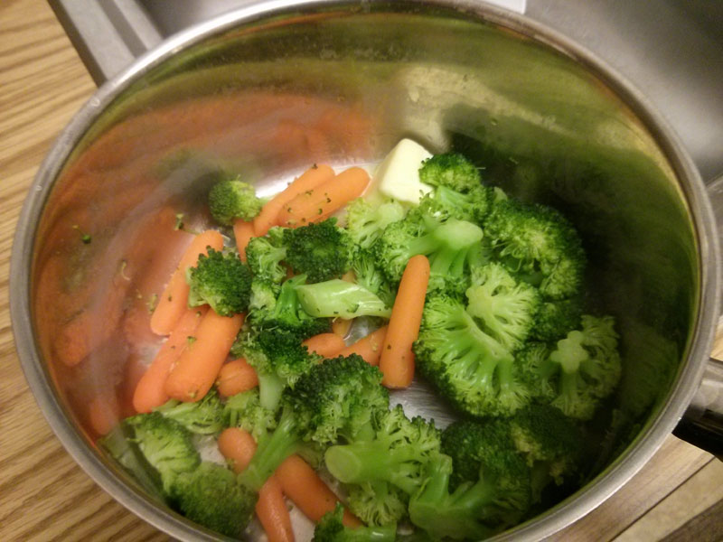 Steamed, Buttered Vegetables