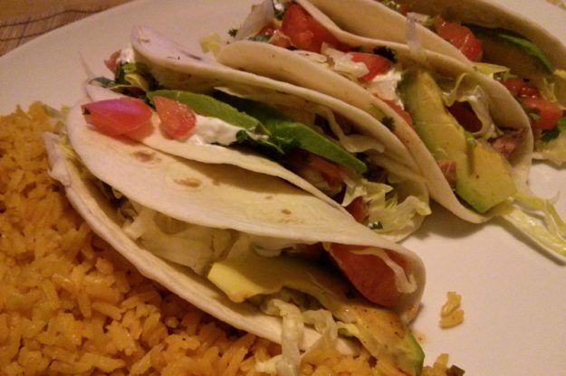 Ribeye Steak Tacos Served