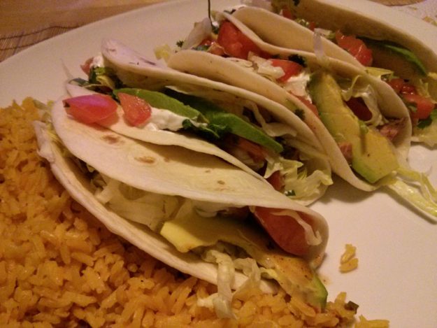 Ribeye Steak Tacos Served