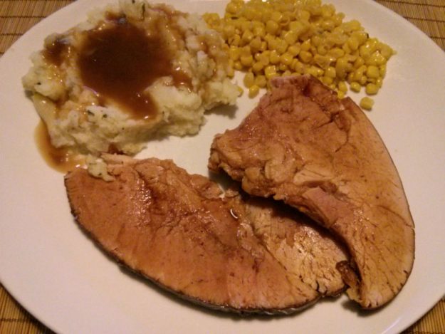 Flavor-Injected Baked Ham served