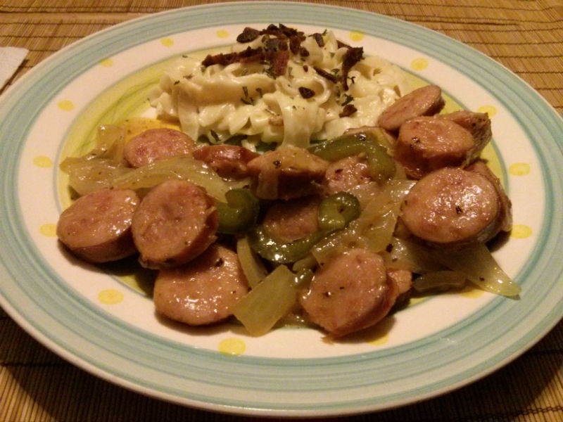 Kielbasa Sausage with Peppers and Onions