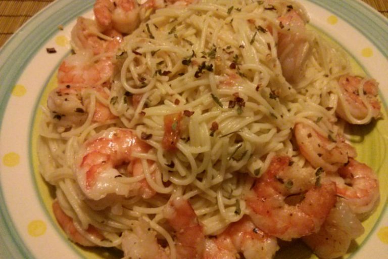 Garlic Shrimp with Angel Hair Garlic Shrimp with Angel Hair