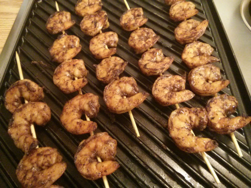 Spicy Shrimp on grill